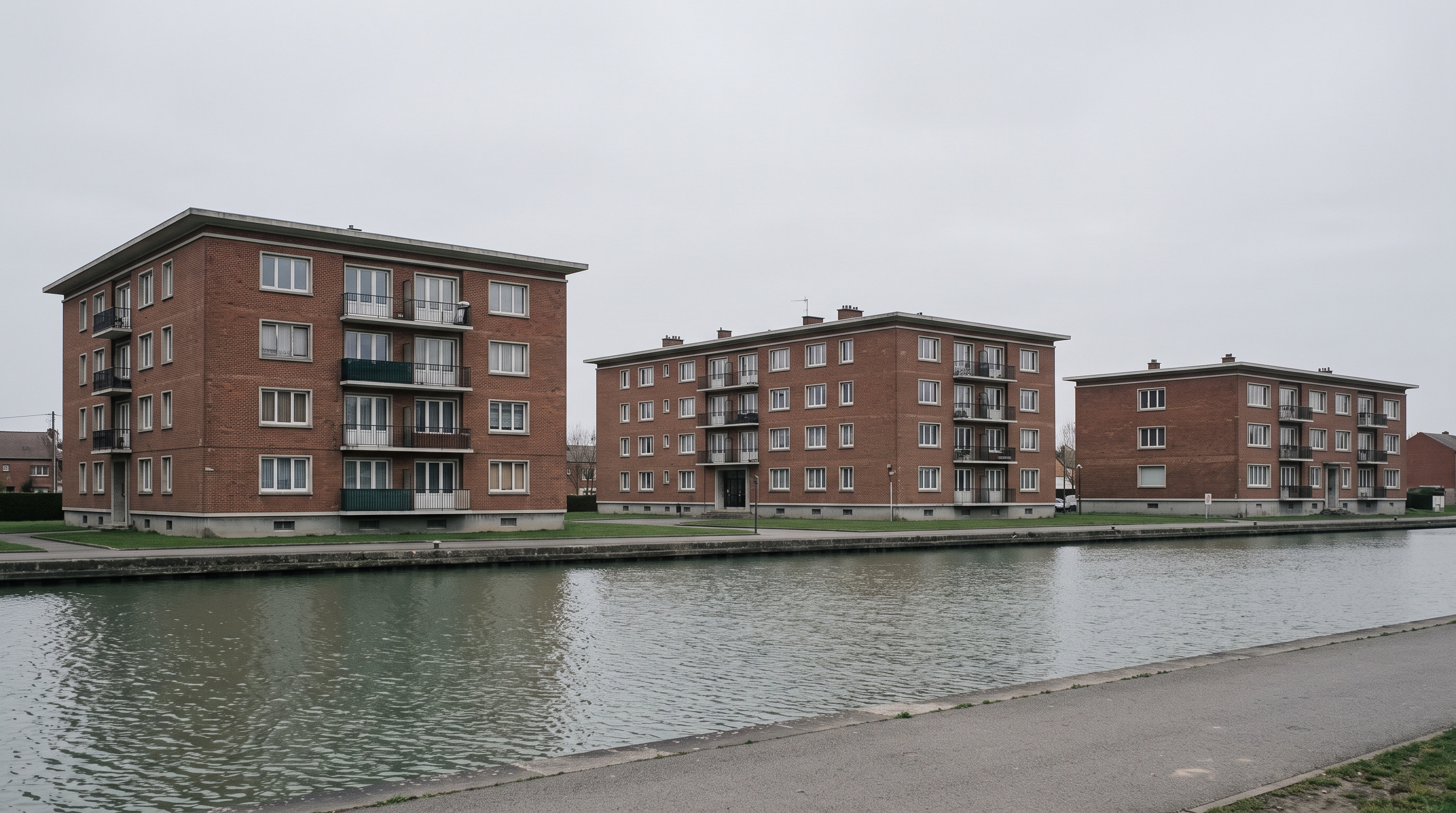 Immeuble de bureaux au crépuscule